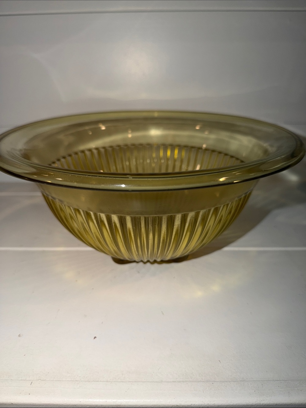 Amber Glass Serving Bowl - looks like a Vintage Federal Glass bowl